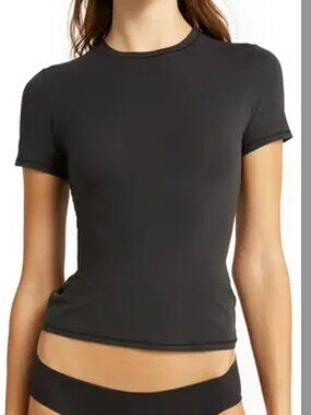 Skims Fits Everybody Black T Shirt